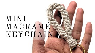 EASY Mini Macrame Keychain Tutorial [upl. by Row97]