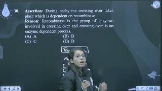 Assertion During pachytene crossing over takes place which is dependent on recombinase Reason [upl. by Eissalc]