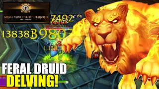 Feral Druid Level 8 Delve Adventures BRUTAL FULL VOD [upl. by Holzman]