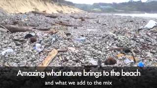 Beach flotsam and rubbish North Stradbroke Island [upl. by Inkster]