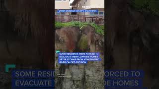 Homes teetering near cliffs edge after California storms [upl. by Emogene]