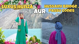 Staying in luxus hunza😍🩷  Hussaini bridge and zip lining  Yusma Akhund [upl. by Chuah]