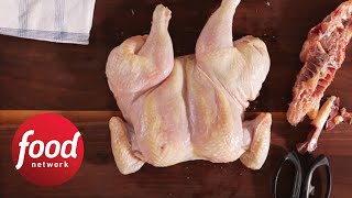 How to Butterfly a Chicken  Food Network [upl. by Nora]