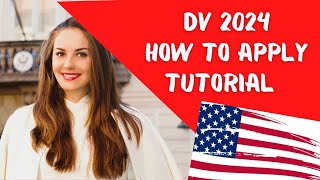 dv visa lottery 2024  How to apply TUTORIAL [upl. by Aihseit]