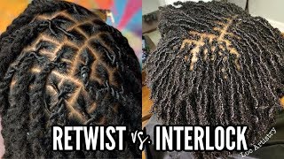 Interlocking vs Retwisting Locs PROS amp CONS  My Entire Experience [upl. by Abrahan]