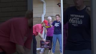 Bro’s Hysterically Evil Trump Sign Prank 🤣 [upl. by Allsun]