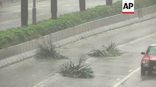 Typhoon Mangkhut roars toward densely populated Hong Kong [upl. by Fruin]