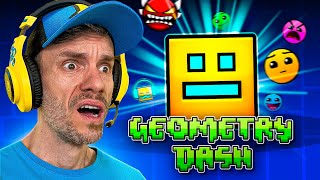 JOGUEI GEOMETRY DASH PELA PRIMEIRA VEZ  Brancoala Games [upl. by Bernat524]