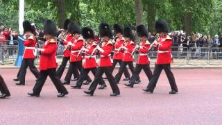 Soldiers Marching down The Mall for Trooping the Colour 2015 [upl. by Inavoj]