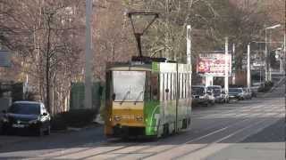 Straßenbahn Plauen  Endhaltestelle Linie 1 von Neundorf [upl. by Vatsug454]