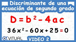 Discriminante de una Ecuación de Segundo Grado  Video 2 de 5 [upl. by Norvell]