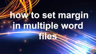 How to change page size and margins in multiple word files [upl. by Spitzer]