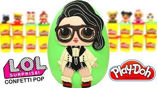 Ovo Surpresa Gigante de LOL Surprise Confetti Pop de Massinha Play Doh [upl. by Moulden341]