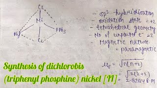 Synthesis of dichlorobistriphenyl phosphine  nickel II [upl. by Arutnev]