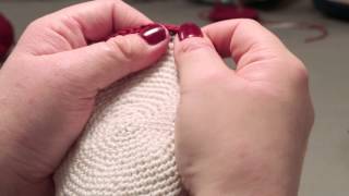 How to knit a kippah step 8 Final [upl. by Hanyaz]