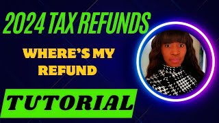 HOW TO CHECK THE STATUS OF YOUR TAX REFUND ONLINE 2024 [upl. by Amor]