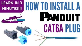 How to install a Panduit Cat6A plug on an UTP cable  MPTL  Learn in 3 minutes [upl. by Anitsuj962]