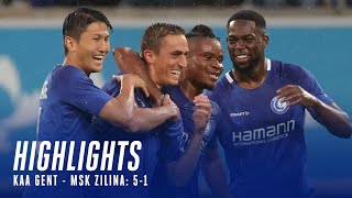 🎬 Highlights KAA Gent  MSK Zilina 51 UECL Q2 [upl. by Saucy]