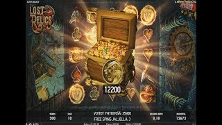 Lost Relics Slot 20€Bet  Max Free spins amp Extra Wilds [upl. by Tehcac927]