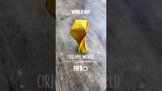 FIFA WORLD CUP ORIGAMI PAPER CRAFT TUTORIAL  DIY WORLD CUP TROPHY EASY ORIGAMI WORLD ART FOLDING [upl. by Nnywg]