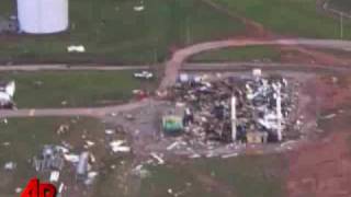 Oklahoma Town Left in Tatters After Storm [upl. by Ettigdirb593]