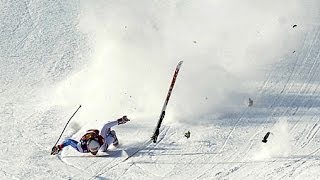 Russian Skiier Maria Komissarova Gets Broken Spinal Back Injury During 2014 Winter Olympics Review [upl. by Alleuqram814]