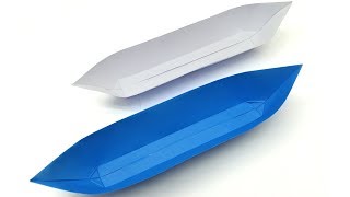 Easy Paper Boat Making Tutorial For Kids  Origami Canoe That Floats [upl. by Winny]