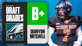 2024 NFL Draft Grades Eagles select Quinyon Mitchell No 22 Overall  CBS Sports [upl. by Emmeline]