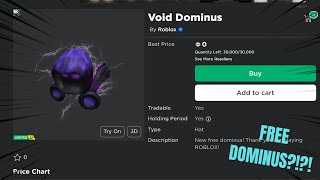 HOW TO GET A FREE DOMINUS IN 2024 ROBLOX [upl. by Ally]