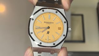 SUPERCLONE Audemars Piguet Royal Oak Jumbo Extra Thin 39mm quotSalmon Dialquot  Unboxing amp Review [upl. by Yra]