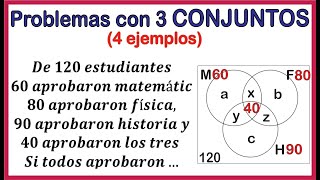 CONJUNTOS 10 Problemas con 3 conjuntos [upl. by Navannod]