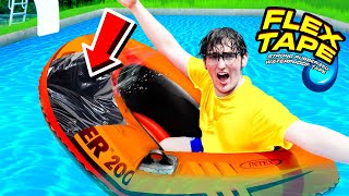 WILL FLEX TAPE SAVE A SINKING BOAT Challenge [upl. by Artnoed]