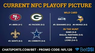 NFL Playoff Picture AFC amp NFC Standings Wild Card Race amp Matchups For Week 12 Of 2019 NFL Season [upl. by Haughay]