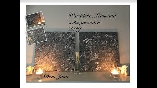 DIY Wanddeko Leinwand Keilrahmen Bild selbst gestalten  Deko Jana [upl. by Ahsha682]