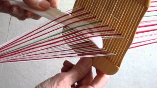 weaving narrow warp faced patterned bands [upl. by Lynd817]