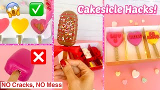 THESE HACKS ARE GAMECHANGING FOR CAKESICLES  NoFail Way to make Perfect Cakesicles [upl. by Daryl]