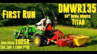 Titan  DMWR135  54quot Drum Mower  First Run [upl. by Kuehnel935]