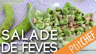 Recette de salade de fèves  Ptitchefcom [upl. by Akemihs]