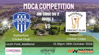 Rutherford 3rd Grade Div 2 v Paterson 3rd Grade Div 2 [upl. by Fritzie244]