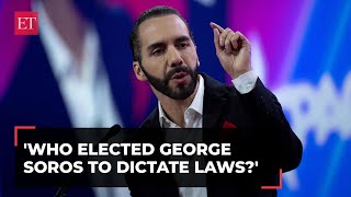 Who elected George Soros to dictate laws El Salvador President Bukele blasts global elites [upl. by Johann]