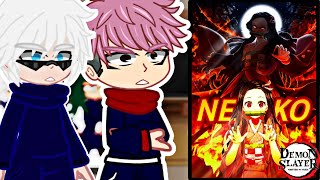 Jujutsu Kaisen React to Nezuko KamadoKNYGacha club 🇧🇷🇺🇲jujutsu kaisen react rap to [upl. by Jessica]