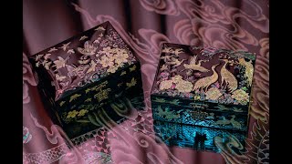 FEBRUARY MOUNTAIN Exquisite Mother of Pearl Inlaid Jewelry Box Showcase [upl. by Pacien]