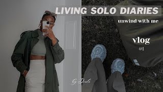 LIVING SOLO DIARIES 001  Weekly Vlog  UNWIND WITH ME gym day unboxing PR cooking dinner OOTD [upl. by Ilsel]