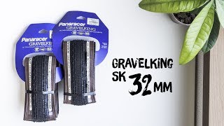 Panaracer Gravel King SK tires 32mm Unboxing  Real weight and dimensions [upl. by Hnid]