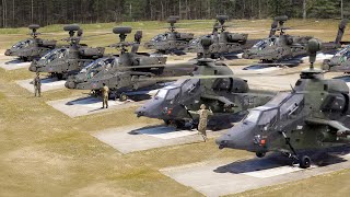 Feared US amp German Attack Helicopters Take off and Fly Together [upl. by Osric]