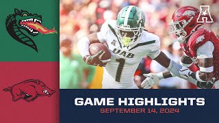 Game Highlights UAB vs Arkansas September 14 2024 [upl. by Afatsuom]