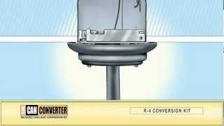 How to Install Pendant Lighting Track Lighting Flush Mount Lighting  The Can Converter Model R4 [upl. by Shore269]