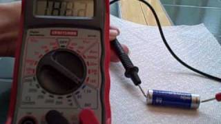 Test AA Battery with Multimeter [upl. by Inus]