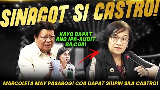 MAKAPANINDIG BALAHIBONG REBELASYON NI MARCOLETA KAY CASTRO COA AT VP SARA LABAN KILA CASTRO [upl. by Sneve]