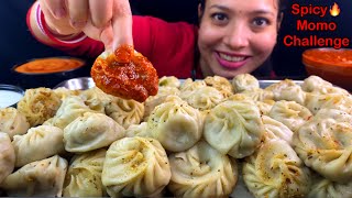 Eating Spicy🔥 Momo Challenge  80 Momo Eating Mukbang  Indian Street Food Eating Show  Food Show [upl. by Nyleve]